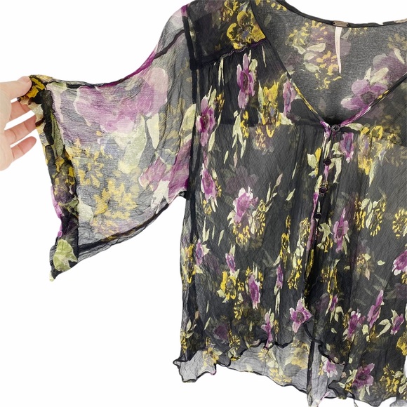 FREE PEOPLE Sheer Chiffon Katomi Cardigan XS - Picture 5 of 6